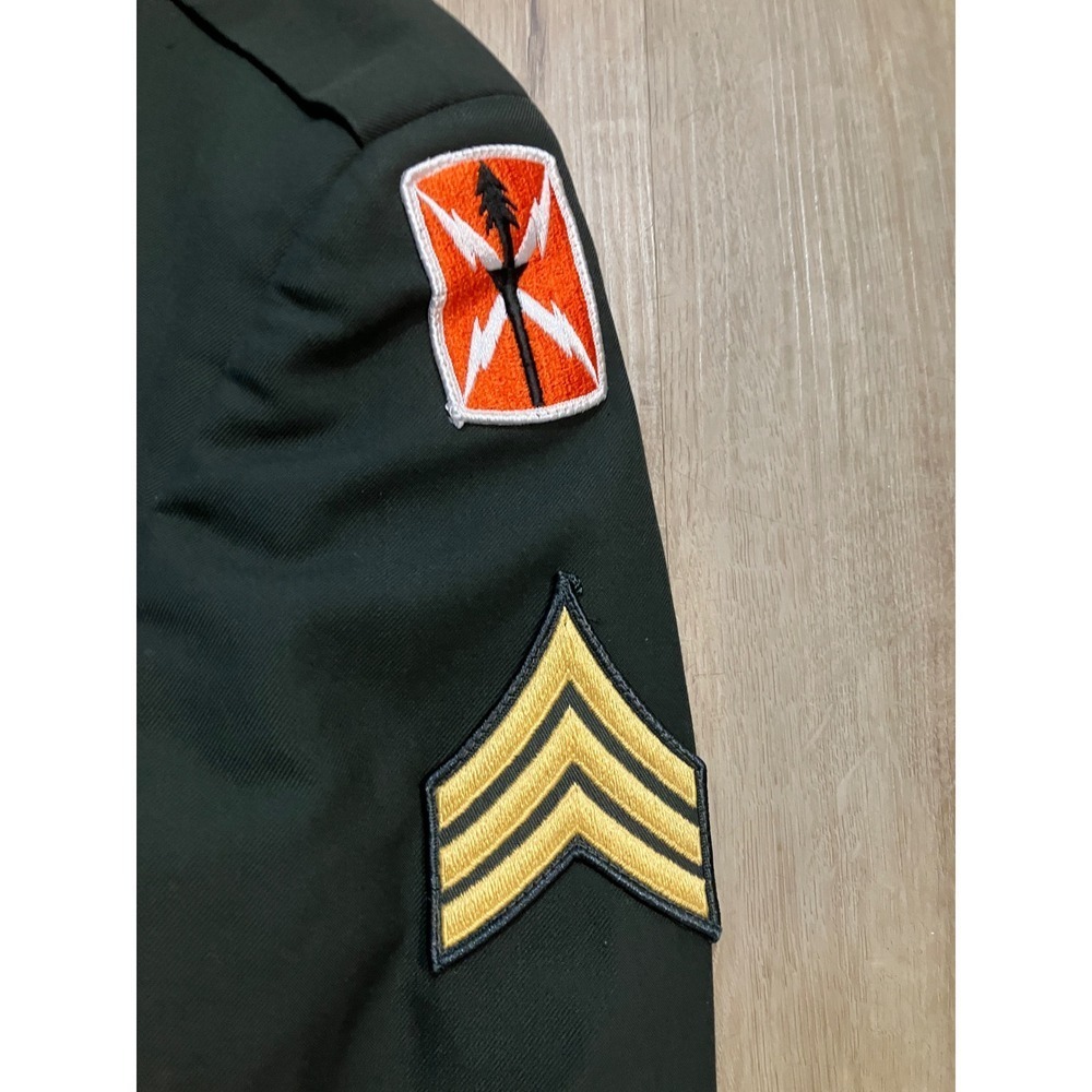 US Army Mens Green Dress Uniform Coat Jacket 41L‎ Derossi - Picture 5 of 11